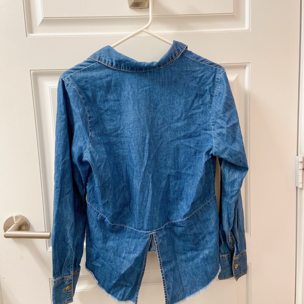 Denim button down